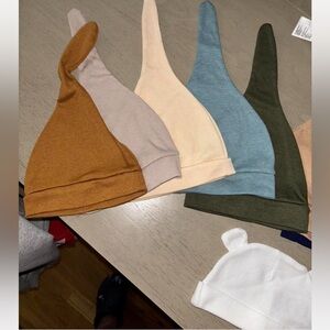 Amazon Essentials Kids' Cotton Beanie Hats - Brown, Cream, Blue, Green